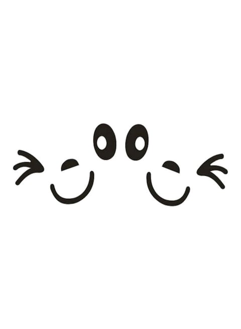 Spoil Your Wall Funny Rear View Mirror Smiley Car Sticker