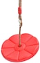 RBWTOYS Heavy Duty Disc Swing with Rope for Outdoor Play, Plastic Round Swing Seat With Rope RW-13138 Red. 