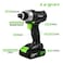 Letton - LED Work Light Cordless Impact Driver Kit Black/Green