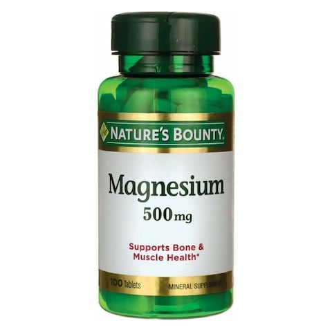 Nature&#39;s Bounty Magnesium 500mg Mineral Supplement 100 Tablets