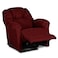 American Polo Linen Rocking &amp; Rotating Recliner Chair - Burgundy - American Polo