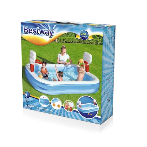 Bestway Basketball Play Paddling Pool Multicolour 251x168x102cm