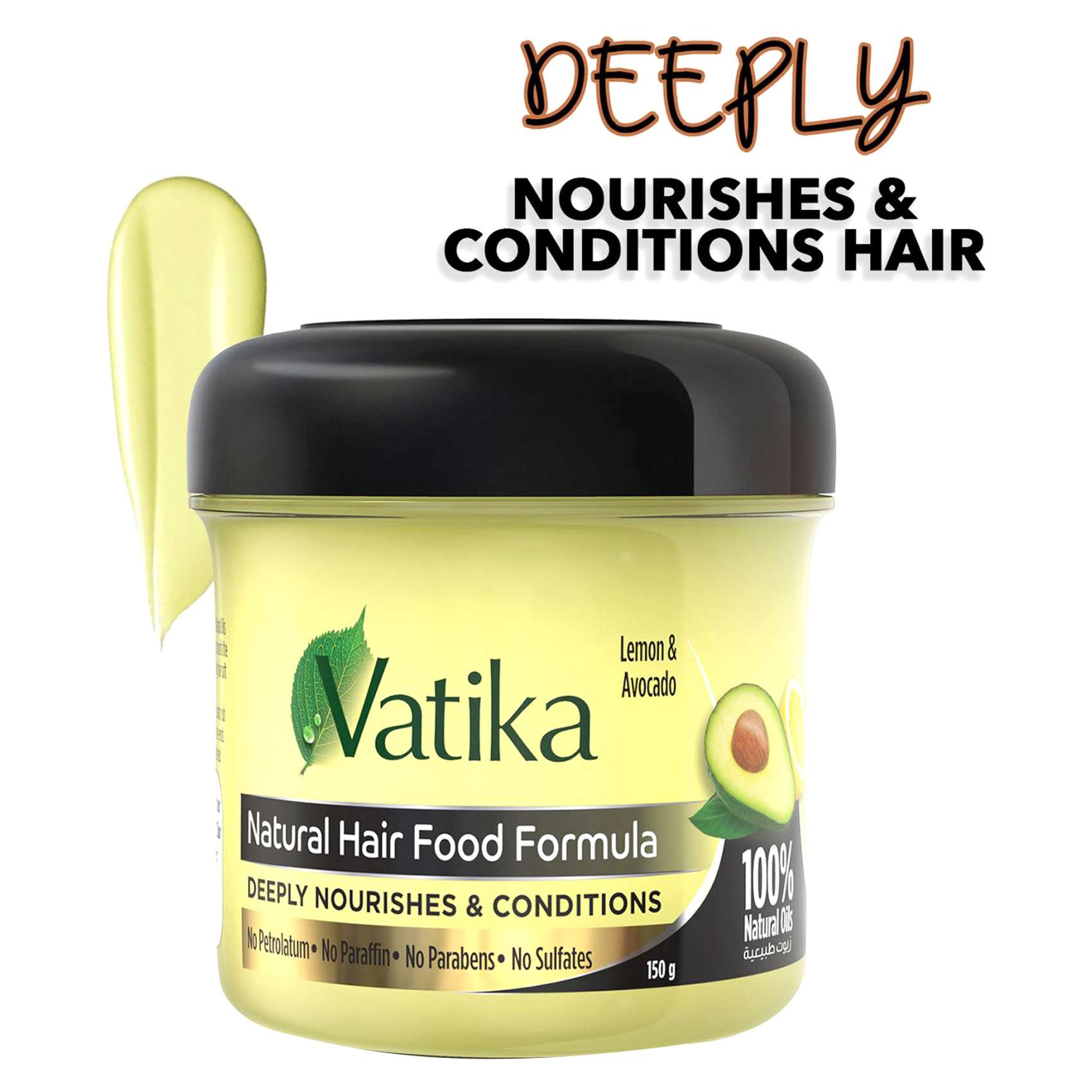 Dabur Vatika Naturals Hair Food With Lemon And Avocado Yellow 150g