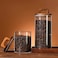 1Chase Borosilicate Glass Food Storage Jar With Acacia Wood Air Tight Lid, Handmade Glass Canister For Kitchen Pantry Organizer, For Storing Pasta, Nuts, Coffee, Snacks, Set Of 3 (1000 ml)