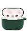 Fitme 2 غطاء سيليكون لسماعات أبل إيربودس 3 أبيض / أخضر داكن