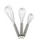 CHICHIC 3Pcs 8 Inch, 10 Inch, 12 Inch Stainless Steel Whisk Kitchen Whisk Set Kitchen Whip Kitchen Utensils Wire Whisk Balloon Whisk Set for Blending, Whisking, Beating and Stirring