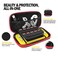 MoKo Carrying Case Compatible with Nintendo Switch Lite, Travel Case Hard Shell EVA Tough Storage Bag Holder Compatible with Nintendo Switch Lite Console, Accessories &amp; Game Cards - Black &amp; Red