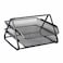 Atlas 2 tier metal mesh tray black