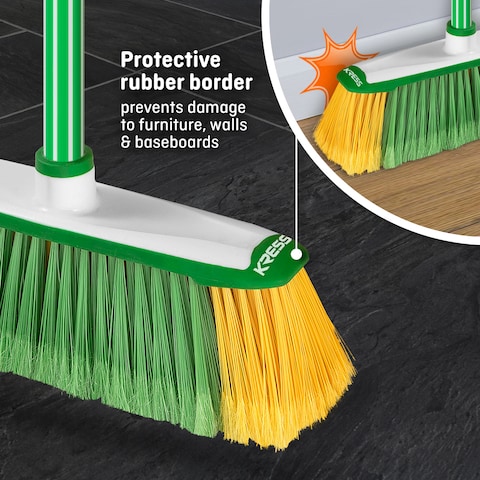 Kress Kleen Broom Indoor Soft Bristle - Captain (Green)