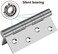 AL ARQAM 2PCS Cabinet Butt Hinge, Folding Door, Stainless Steel Mute Door Hinge Home Bearing Furniture Hardware Accessories Furniture Hing Silver Hinges