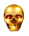 Halloween Skull with LED Lights 18x13.5cm