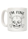 muGGyz Working My Fat Into Fit Printed Coffee Mug White