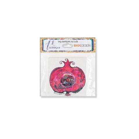 BiggDesign Pomegranate Natural Stone Coaster