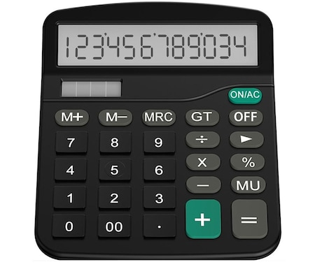 Aiwanto Digital Calculator Desktop Calculator LCD Display Calculator For School &amp; Office (Black)