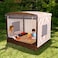 Kidkraft Cabana Sandbox Beige &amp; White Stripes, Beige Stripe, 00504, Cabana Sandbox - 48.3 X 57 X 50.9