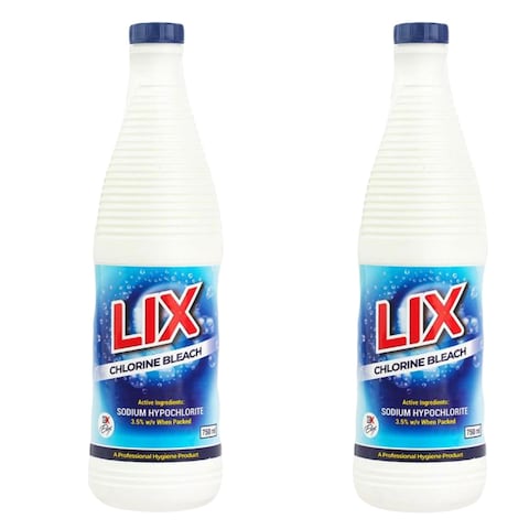 Lix Bleach Regular 750Ml Twin Pack