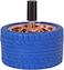 Lavish Push Down Alloy Wheels, 1 Unit Ashtray, Spinning Ashtray Round For Home, Office, Car Gift Color Blue