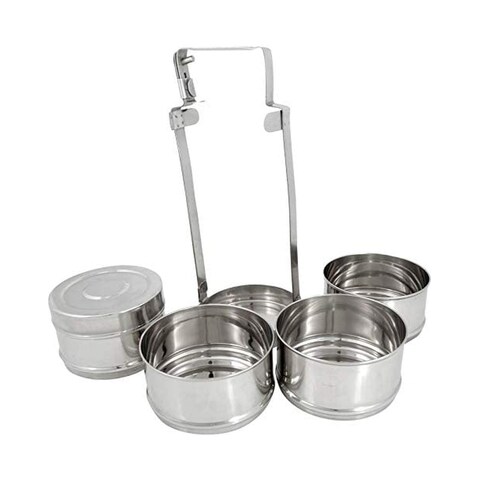 Raj Bombay 4-Tier Steel Tiffin Box 32cm