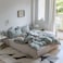 LUNA HOME Premium King Size Korean Bedding Set,  Plain Light Grey and Green Color