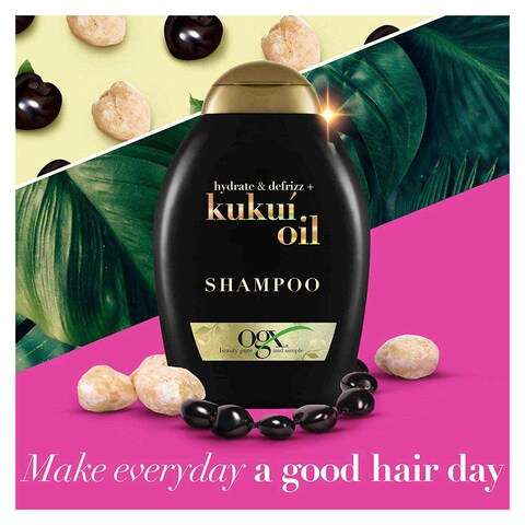 Ogx Hydrate And Defrizz Plus Shampoo with Kukui Oil - 385ml