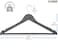ZOBER High-Grade Wooden Suit Hangers Pants Hangers (10 Pack) Smooth Solid Wood Pants Hangers with Durable Adjustable Metal Clips, 360&deg; Swivel Hook, Shoulder Notches for Dress Coat, Jacket, Blouse