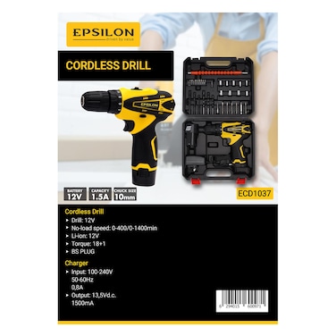 Epsilon 12v Cordless Drill Ecd1037