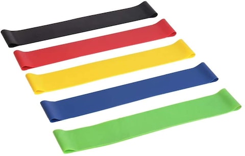 Generic Resistance Bands Set Of 5 Exercise Bands For Stretching, Physical Therapy 10-50Lbs Women Workout Equipment