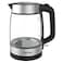 Tefal Inox Electric Kettle KI700827, 1850 W, 1.7 L, Silver and Black, Glass, Cordless