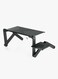 Generic - Adjustable Folding Laptop Table With Desk Tray Black