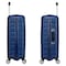 Eminent Hard Case Large Checked Travel Bag Luggage Trolley Polypropylene Lightweight Suitcase 4 Quiet Double Spinner Wheels With Tsa Lock B0011 Dark Blue