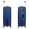 Eminent Hard Case Large Checked Travel Bag Luggage Trolley Polypropylene Lightweight Suitcase 4 Quiet Double Spinner Wheels With Tsa Lock B0011 Dark Blue