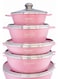 Dessini 10-Piece Cookware Set, Pink/Silver 20X24X26cm