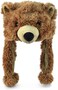 Puzzled Grizzly Bear Super, Soft Stuffed Plush Hat Cuddly Animal Toy (5786)