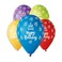 12in Happy Birthday Printed Latex Balloon Assorted 100ct