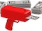 Red Money Gun, Paper Playing Spray Fake Money Gun Make it Money rain Toy Gun, with Pack of 100 pcs of Play Money Cash Gun for Party