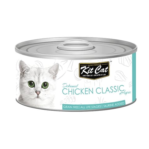 Kit Cat Grain Free Chicken Classic Topper Wet Cat Food - 80G