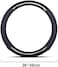 Carbon Fiber Leather Car Steering Wheel Cover, Universal 38cm 15 inches,Non-Slip Rubber,Breathable,wear-resistan (All Black)