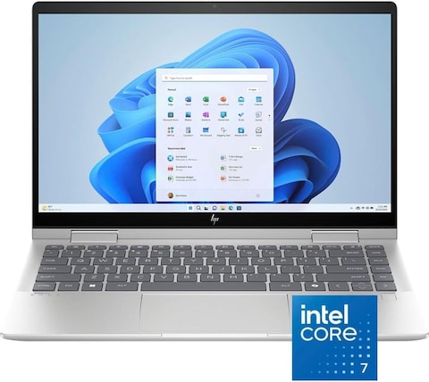 HP Envy x360 2-in-1 Laptop 14-es1023dx, Intel Core i7 150U, 16GB RAM, 512GB SSD, 14-inch FHD IPS Touch, Windows 11, Silver, English Keyboard- International Version [9R8R3UA#ABA]