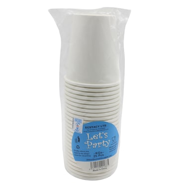 Lets Party White Paper Cup 250Ml