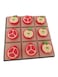 Creative Wooden Base Tic Tac Toe With Seasonal Fruits Slide Tic Tac Toe