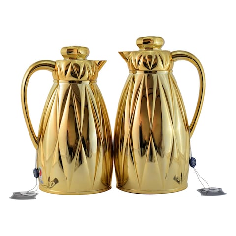 Homemaker Vacuum Flask Gold 1L+1.3L