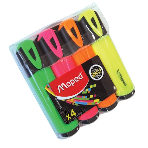 Maped Fluo Highlighters Assorted 4 PCS