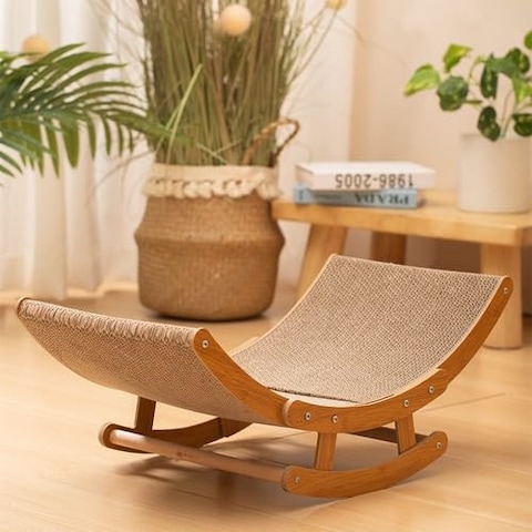 Cloud Corrugated Paper Reclining Cat Scratching Post Wear-Resistant and Scratch-Resistant Cat Sofa, Reclinable Cat Nest