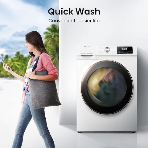 Hisense 10kg washer &amp; 6kg Dryer New Edition 1400 RPM Pure Steam Inverter Motor -White Model: WDQA1014VJMW