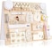 DYI Busy Board for kids Wooden Montessori Toys for Toddlers 3 Years Locks &amp; Latches Board Infant Travel Toy Toddler Sensory Board Activity Board Cube with Drawing Board
