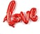 Party Time Red Cursive Love Foil Balloon, Valentines Day Balloons Mylar Love Shaped Balloons for Valentines Day Decorations   Love Balloon for Proposal, Wedding and Anniversary Decorations