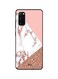 Theodor - Protective Case Cover For Samsung Galaxy S20 White/Brown/Pink