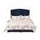 In House Oslo Velvet Bed Frame - Single - 200x100 cm - Dark Blue
