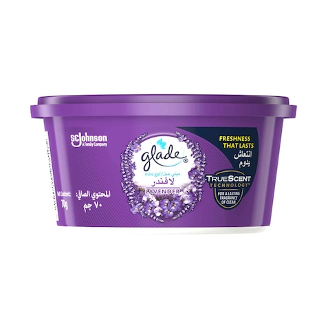 Glade Air Freshener Lavender Car Gel 70g