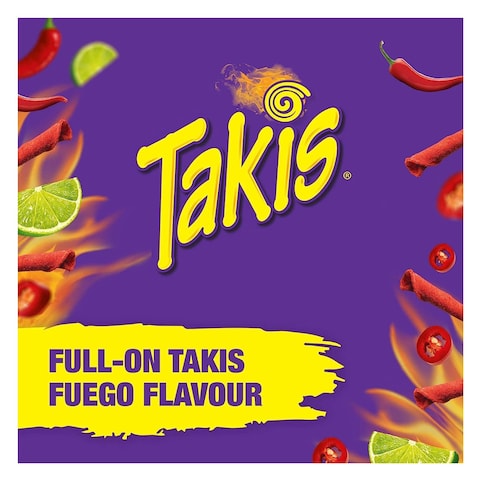 Takis Fuego Hot Chili Pepper And Lime Corn Snack 55g
